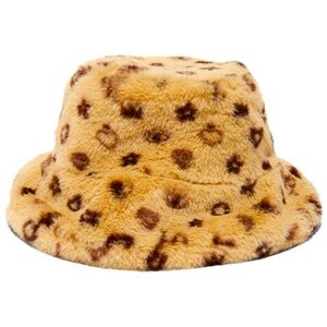 Animal Print Plush Bucket Hat - NWT